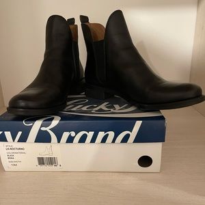 Lucky Brand black booties. Womens size 10